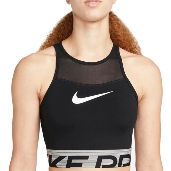 Nike Pro Sports Bra – NWT Size Small, Black Dri-FIT High Neck - Picture 1 of 4